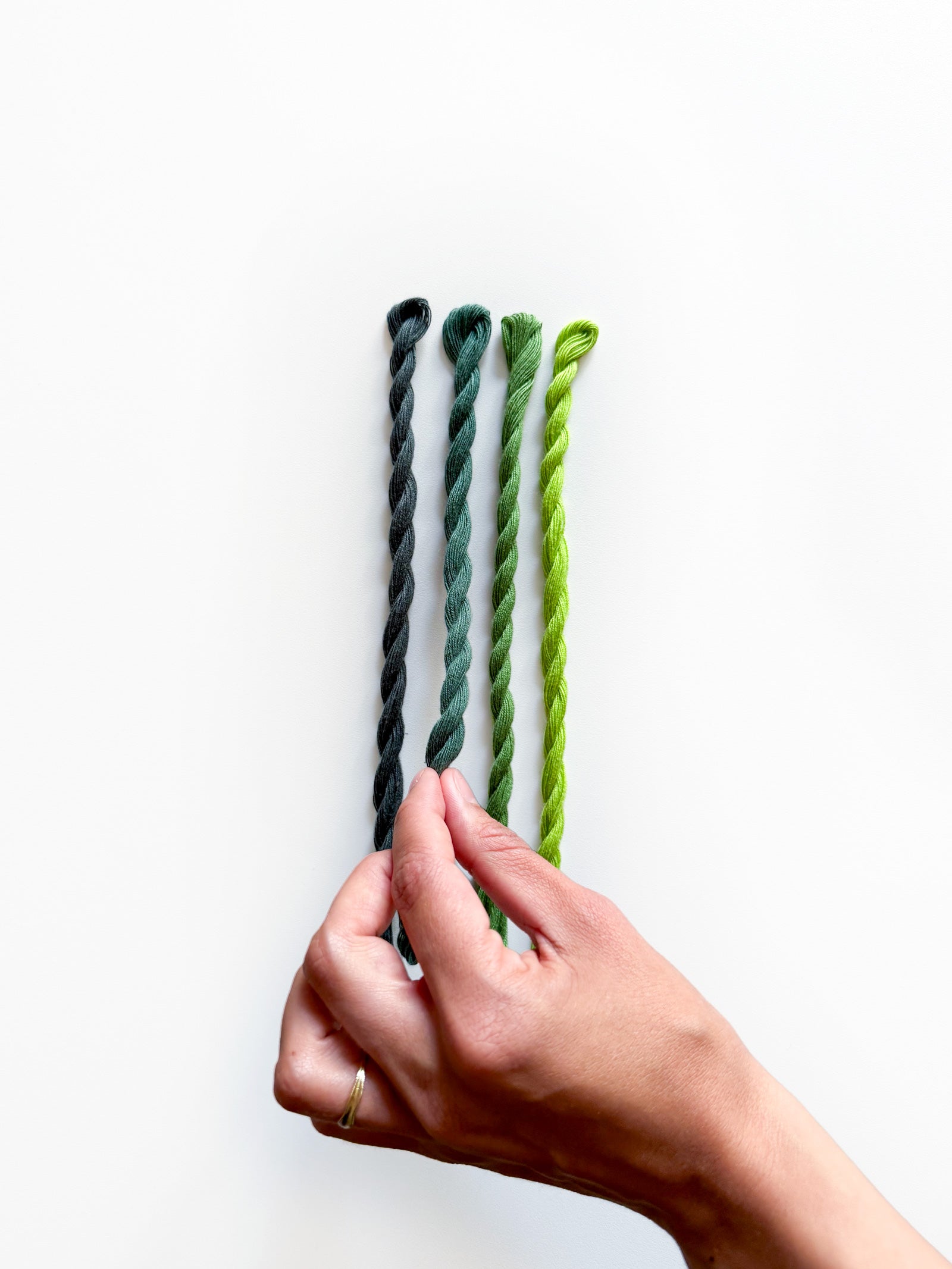 Bomuldsbroderigarn | Grønne farver