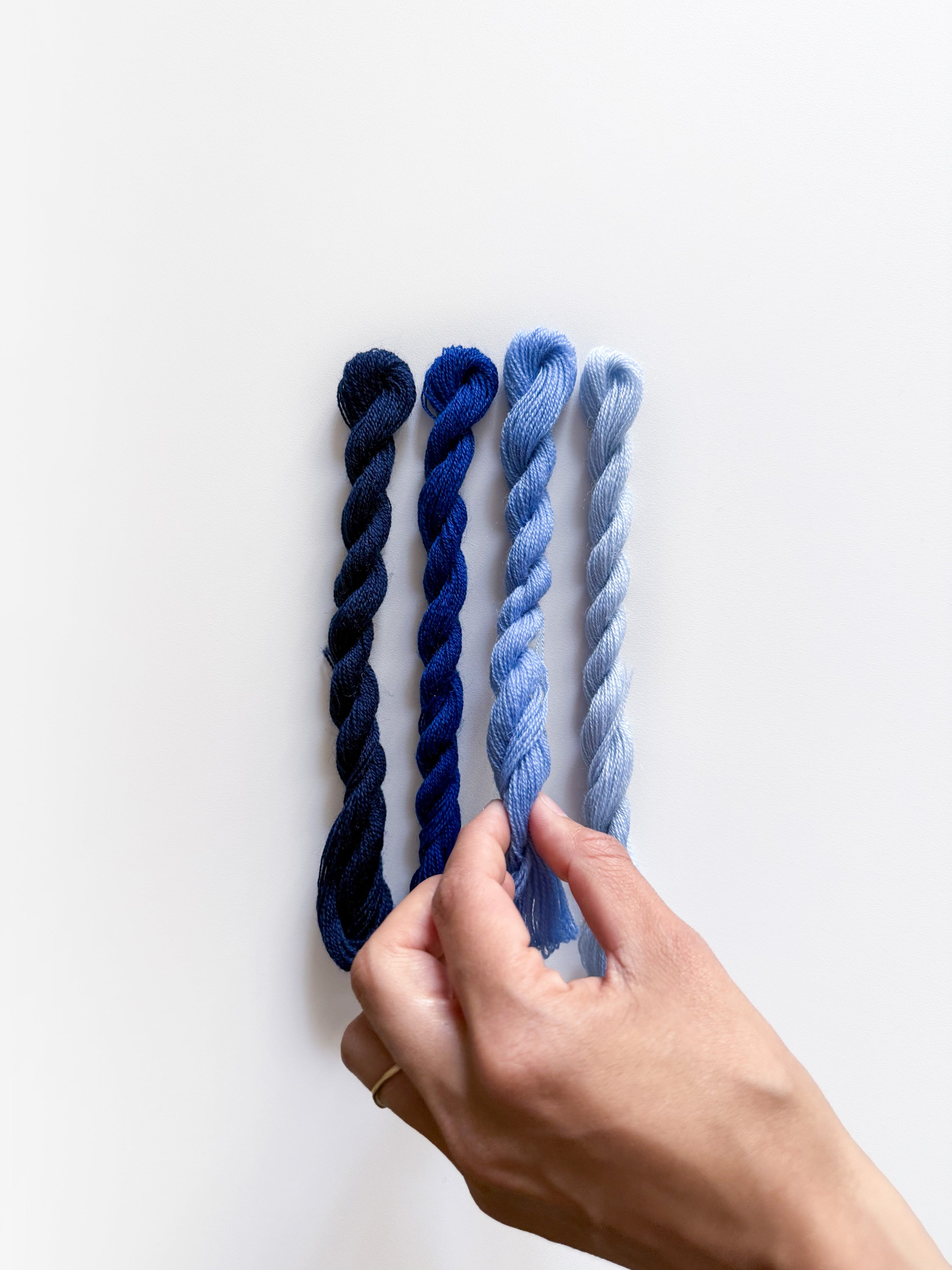 Uldbroderigarn | Blå farver