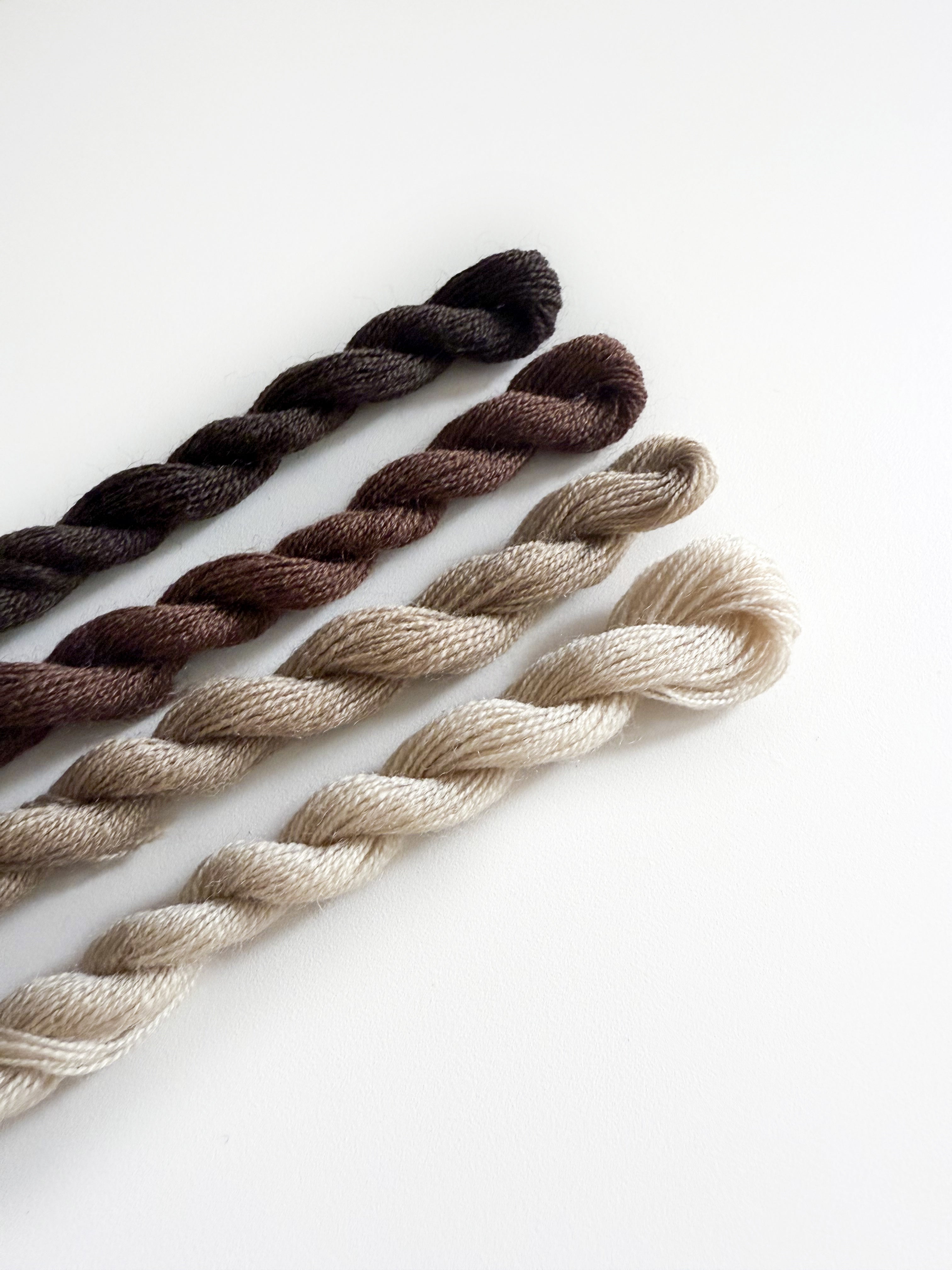 Uldbroderigarn | Brune farver
