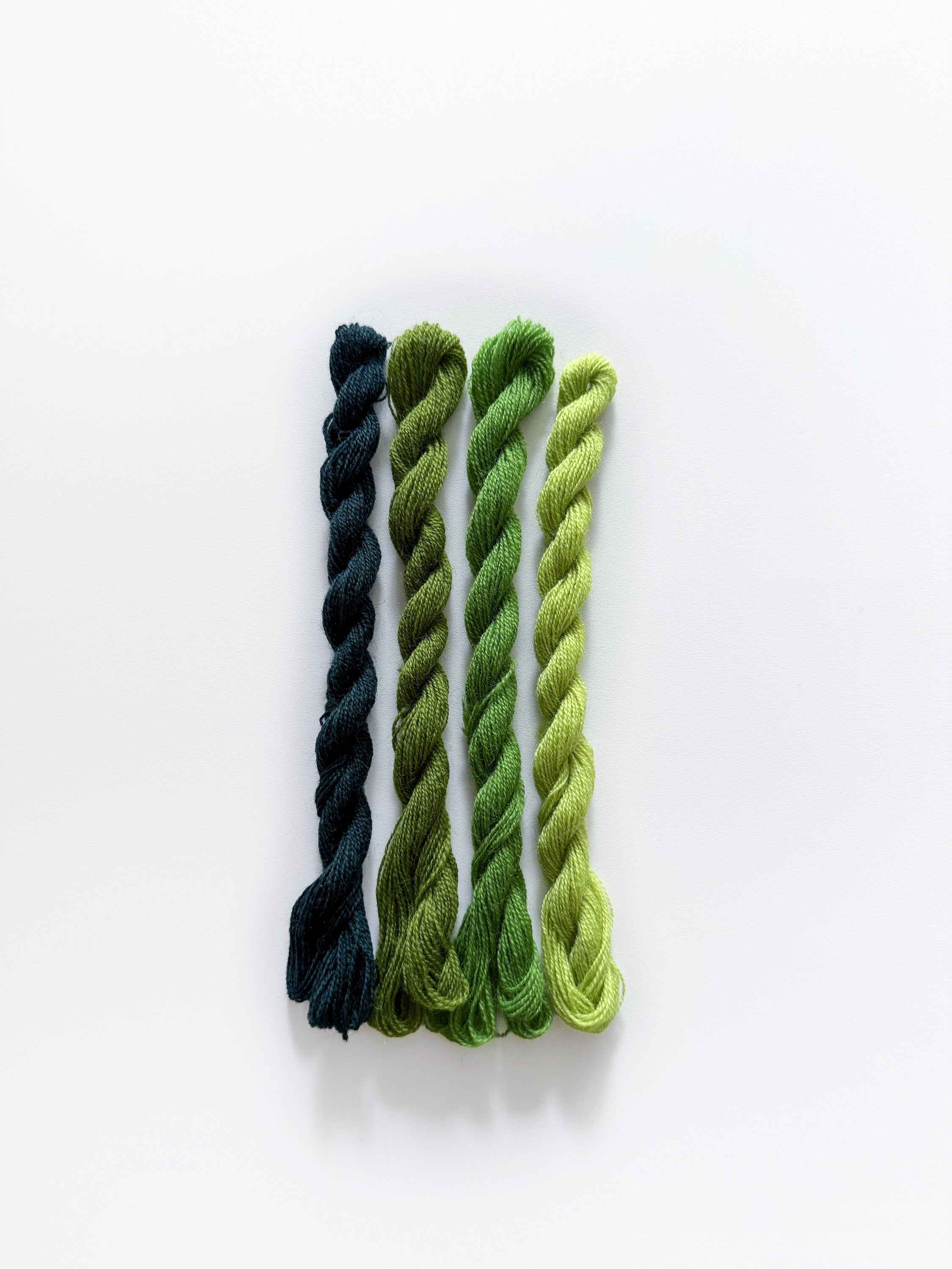 Uldbroderigarn | Grønne farver