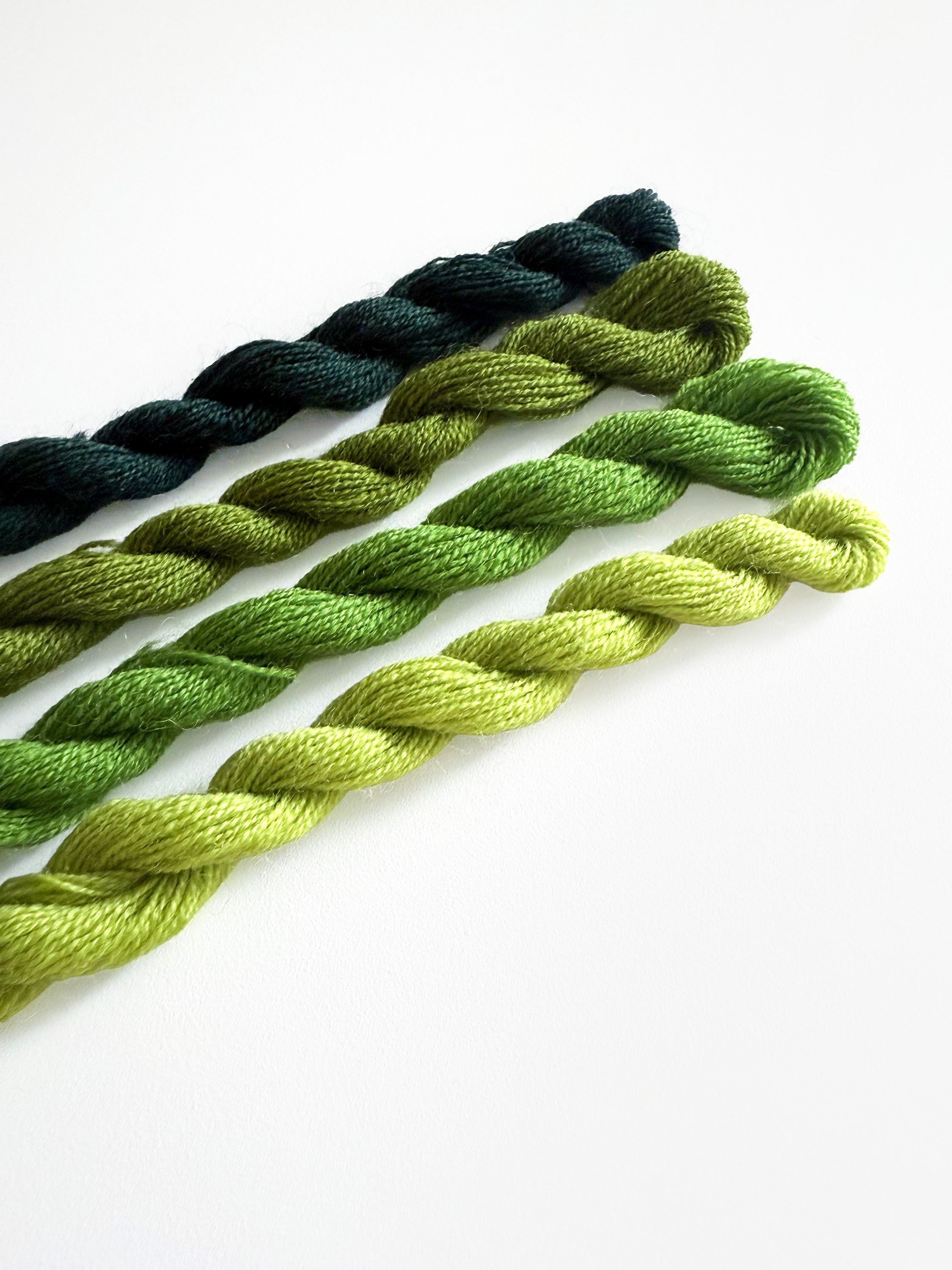 Uldbroderigarn | Grønne farver